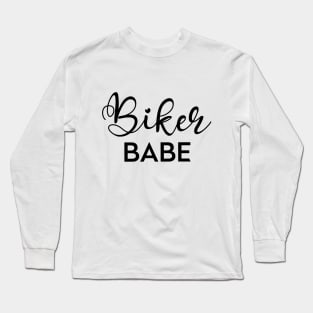 Biker Babe Graphic T-shirt Long Sleeve T-Shirt